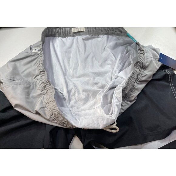 Trinity Coast 4XB Swim Trunks Color block Grey/Black Elastic Waist & Drawstring - Picture 13 of 13